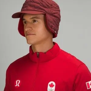 Lululemon XS/Small Team Canada Olympic Edition Quilted Trapper Hat Red Merlot lululemon athletica | Accessories | Lululemon Team Canada  main image 2
